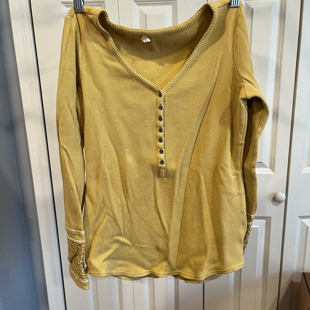 Yellow Button-Down Women's Top